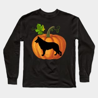 German shepherd in pumpkin Long Sleeve T-Shirt